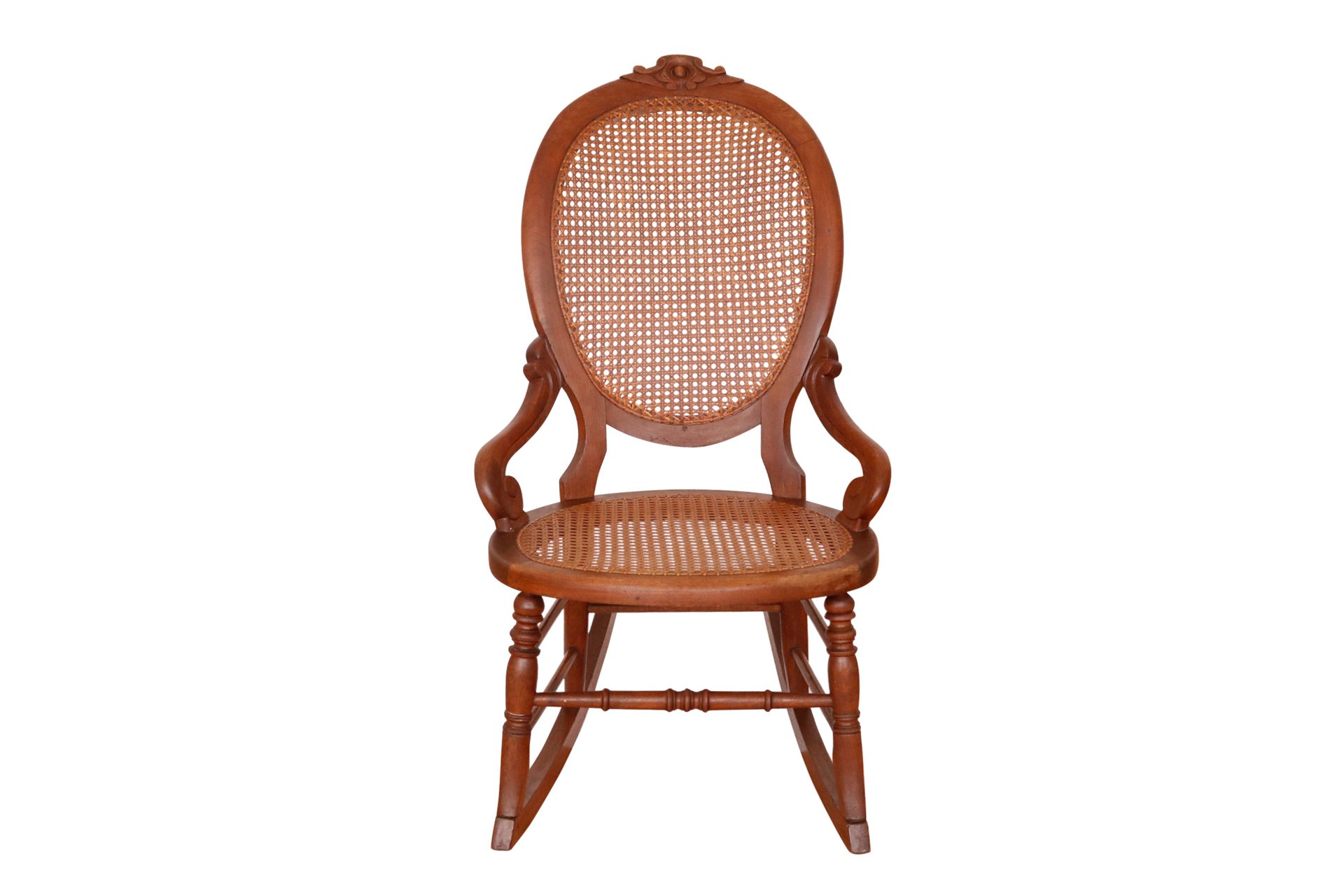 Antique Caned Rocking Chair~P77618015