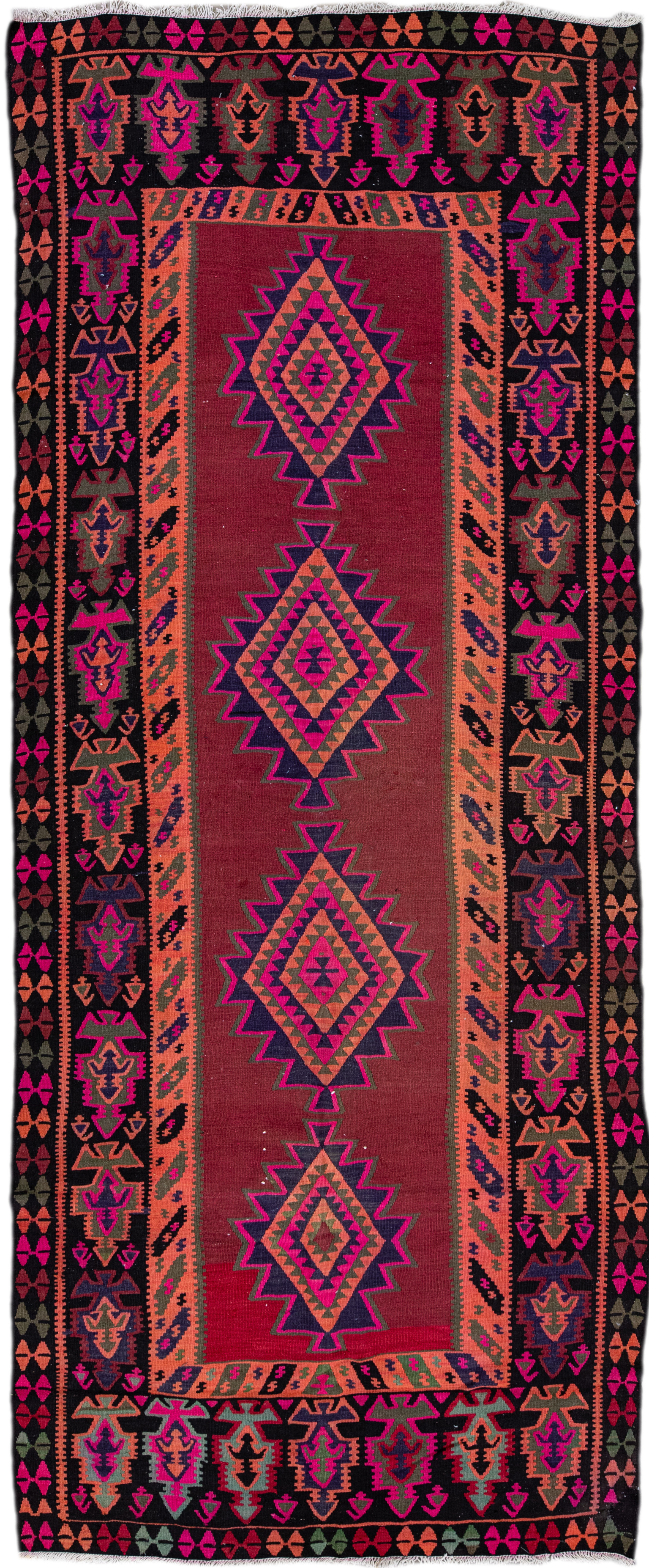 Kilim Red Handmade Wool Runner~P77644200