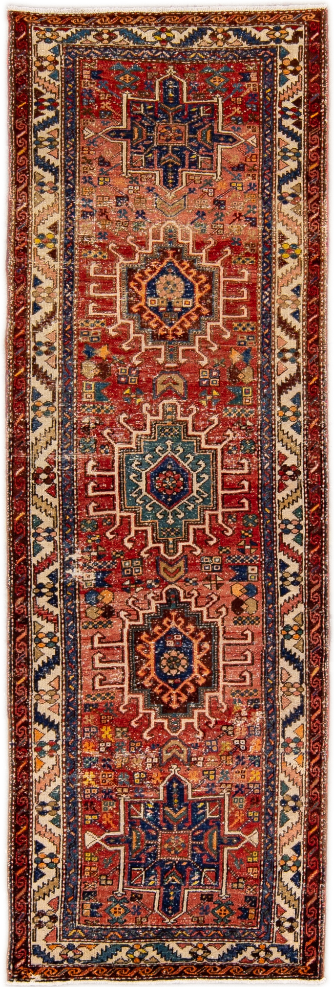 Red Vintage Heriz Persian Wool Rug~P77646847