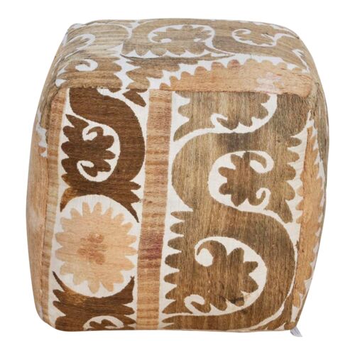 Shan Antique Suzani Cube Ottoman Shan Antique Suzani Cube Ottoman~P77698746