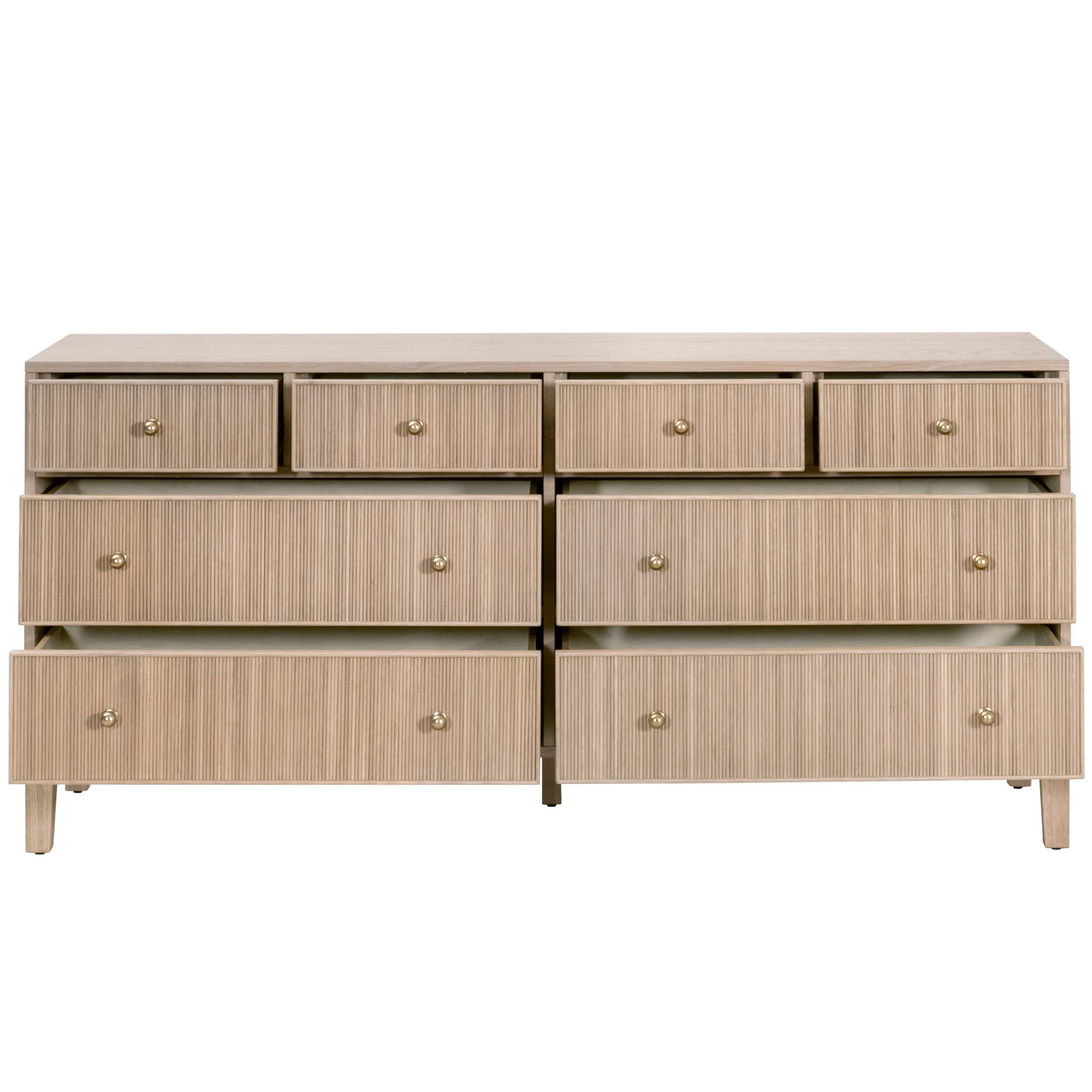 Linden Fluted 8-Drawer Oak Double Dresser | One Kings Lane Linden Fluted 8-Drawer Oak Double Dresser | One Kings Lane