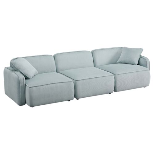 Xenon 3-Piece Corduroy Velvet Modular Sofa