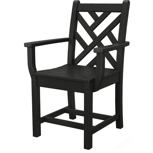 Chippendale Outdoor Dining Armchair, Black~P45911330