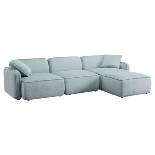 Xenon 4-Piece Corduroy Velvet Modular Sectional Chaise Xenon 4-Piece Corduroy Velvet Modular Sectional Chaise