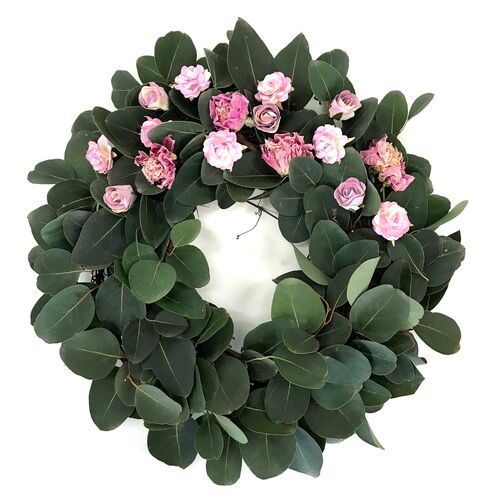 20" Peony Floral Wreath, Preserved~P77461710