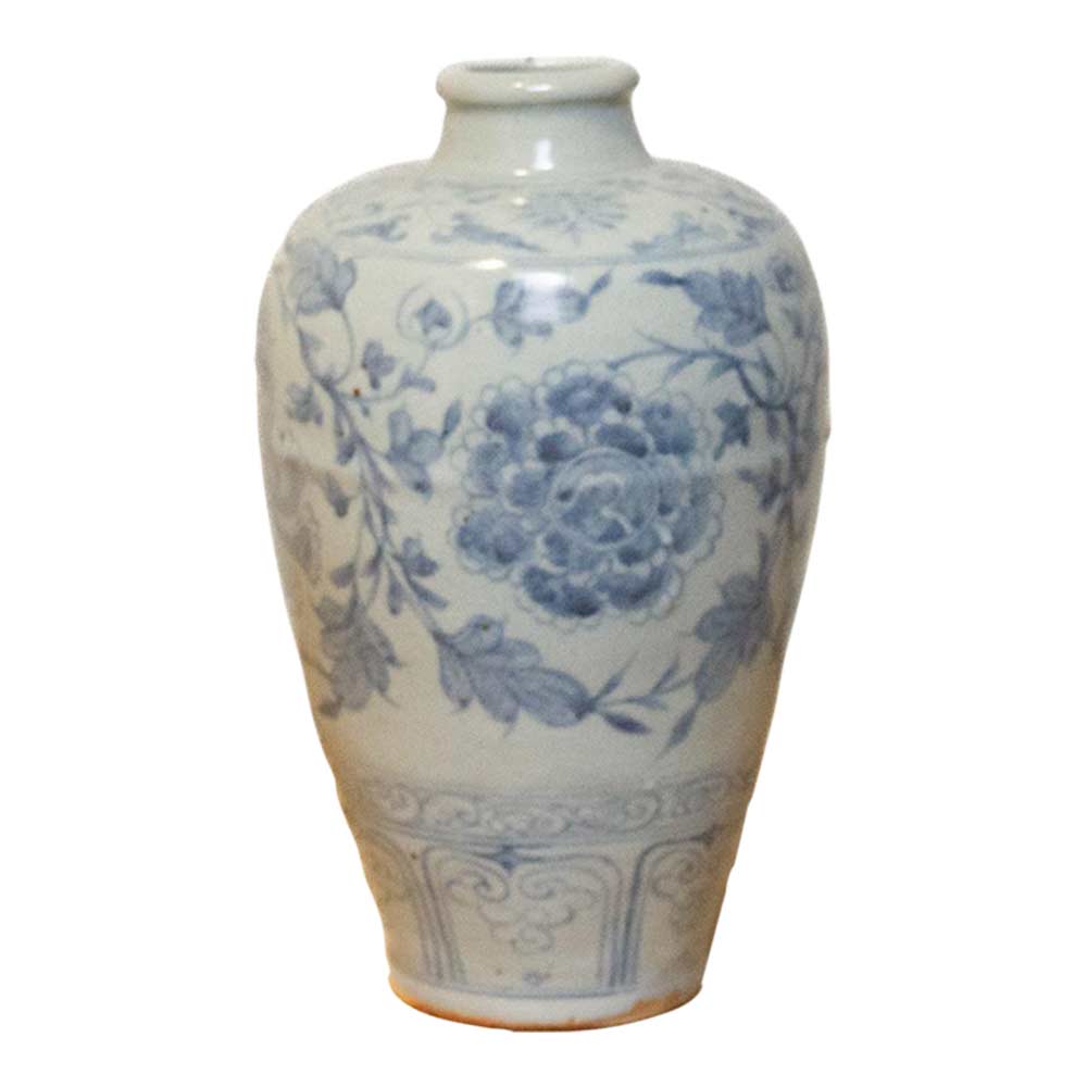 Lotus Glazed Blue & White Vase~P77684247