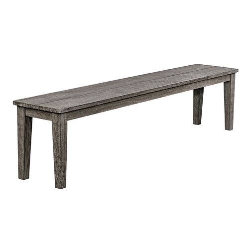 Anselm Outdoor 81" Mahogany Bench, Natural