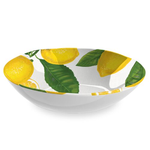 Lemon-Fresh Melamine Serving Bowl, Multi~P77615550