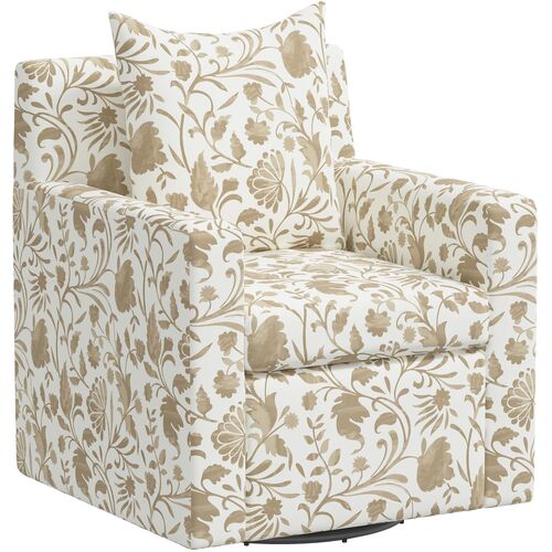 Willa Vine Floral Swivel Chair~P77646928