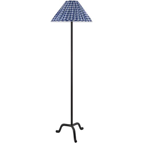 Vian Plaid Floor Lamp, Blue/Black Vian Plaid Floor Lamp, Blue/Black