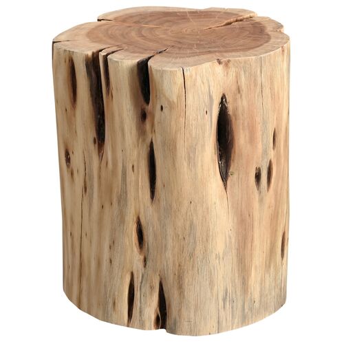 Joshua Solid Wood Stump, Teak