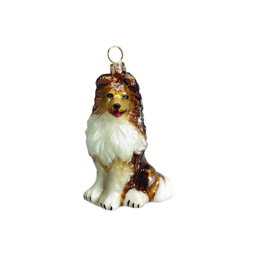 Shetland Sheepdog Ornament, White/Tan Shetland Sheepdog Ornament, White/Tan~P43368044