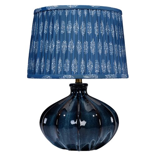Hershey Ceramic Table Lamp, Blue