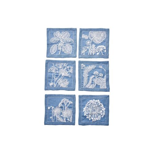 S/6 Sunprint Napkins, Blue/White~P77586602