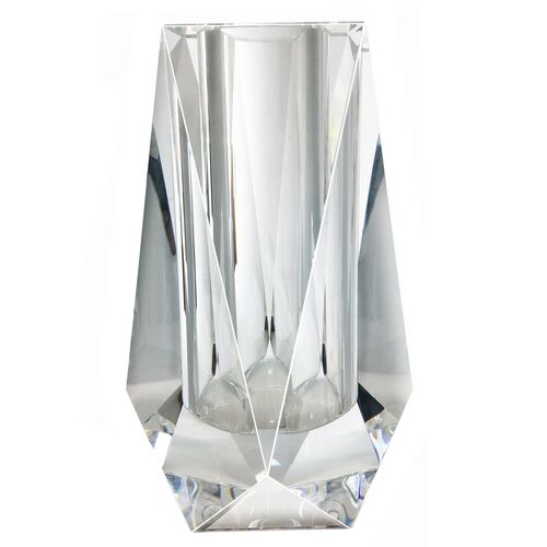 Elouise 10 inch Crystal Vase III, Clear Elouise 10 inch Crystal Vase III, Clear