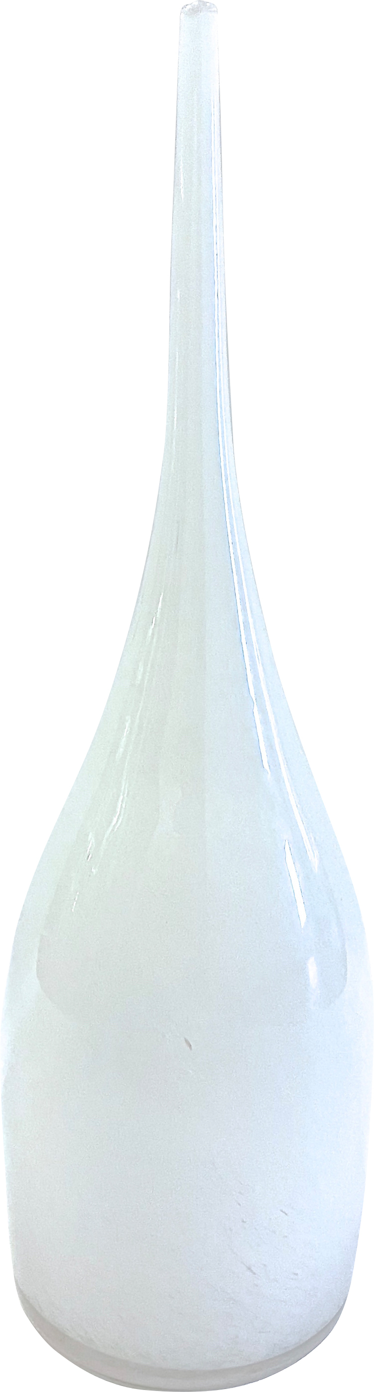 Abstract Tall White Glass Vase~P77620685