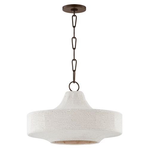 Thurso 1-Tier Pendant, Bronze/Cotton String