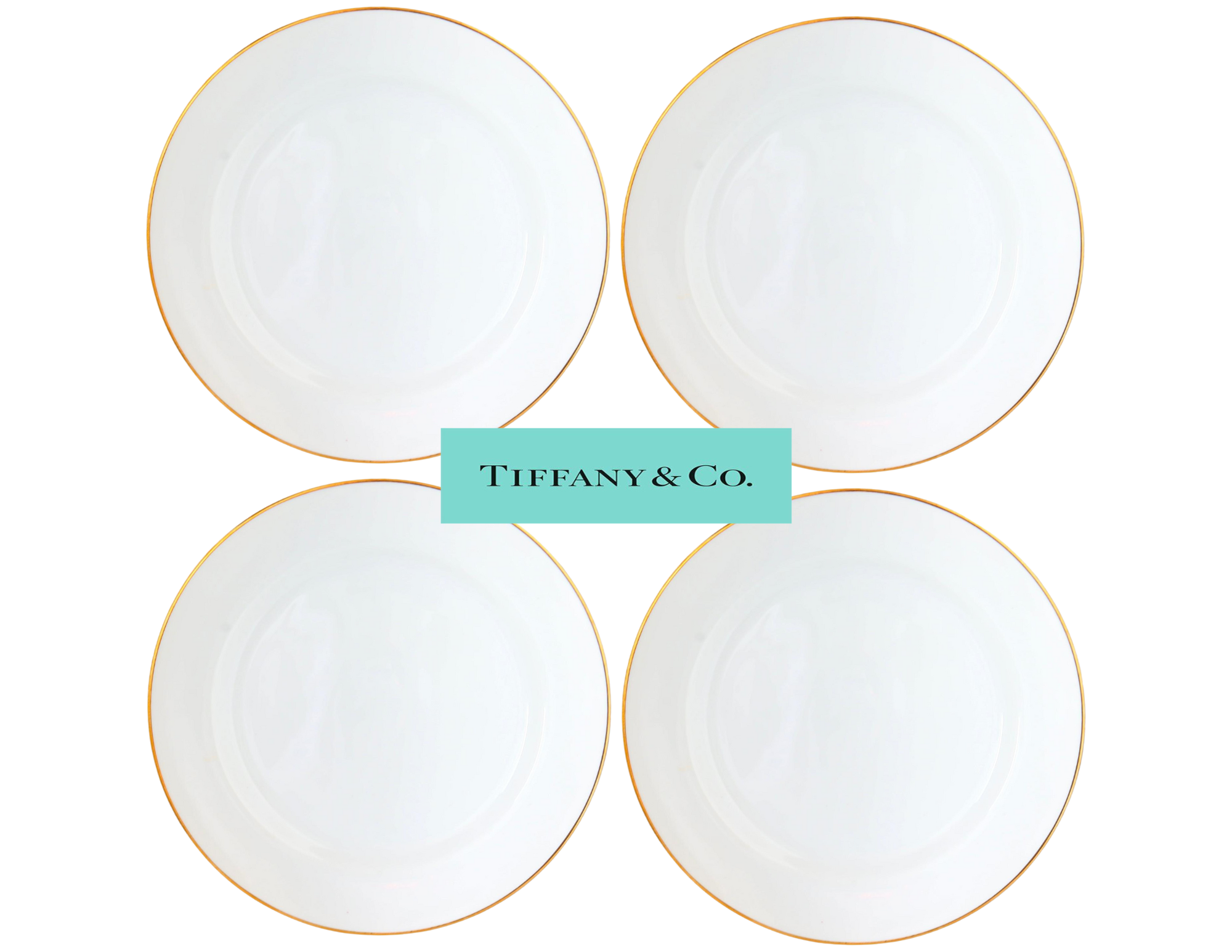 Tiffany & Co Porcelain Plates, S/4~P77687504