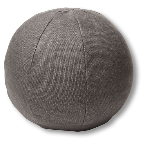Emma 11x11 Ball Pillow, Charcoal Linen~P77483488