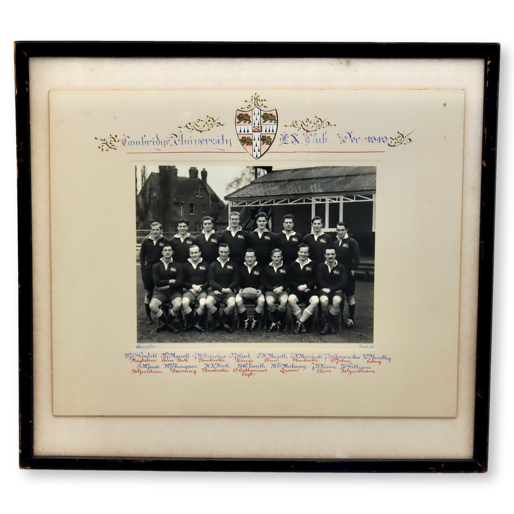 1949 Cambridge University Rugby Photo~P77665551