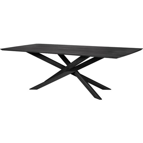Mikado Dining Table, Black Oak