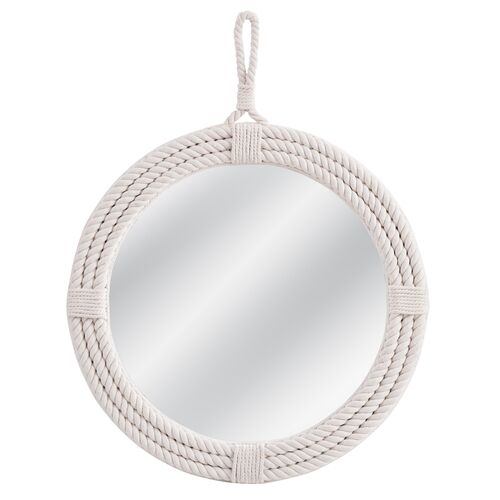 Gabriella Round Wall Mirror, Natural Rope Gabriella Round Wall Mirror, Natural Rope