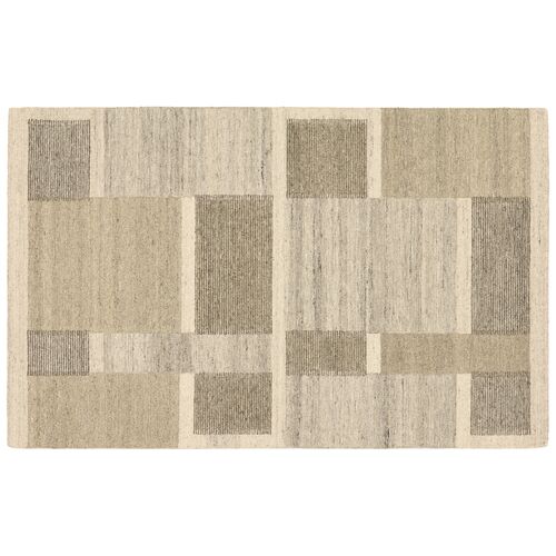 Todra Handmade Geometric Rug, Tan/Beige Todra Handmade Geometric Rug, Tan/Beige