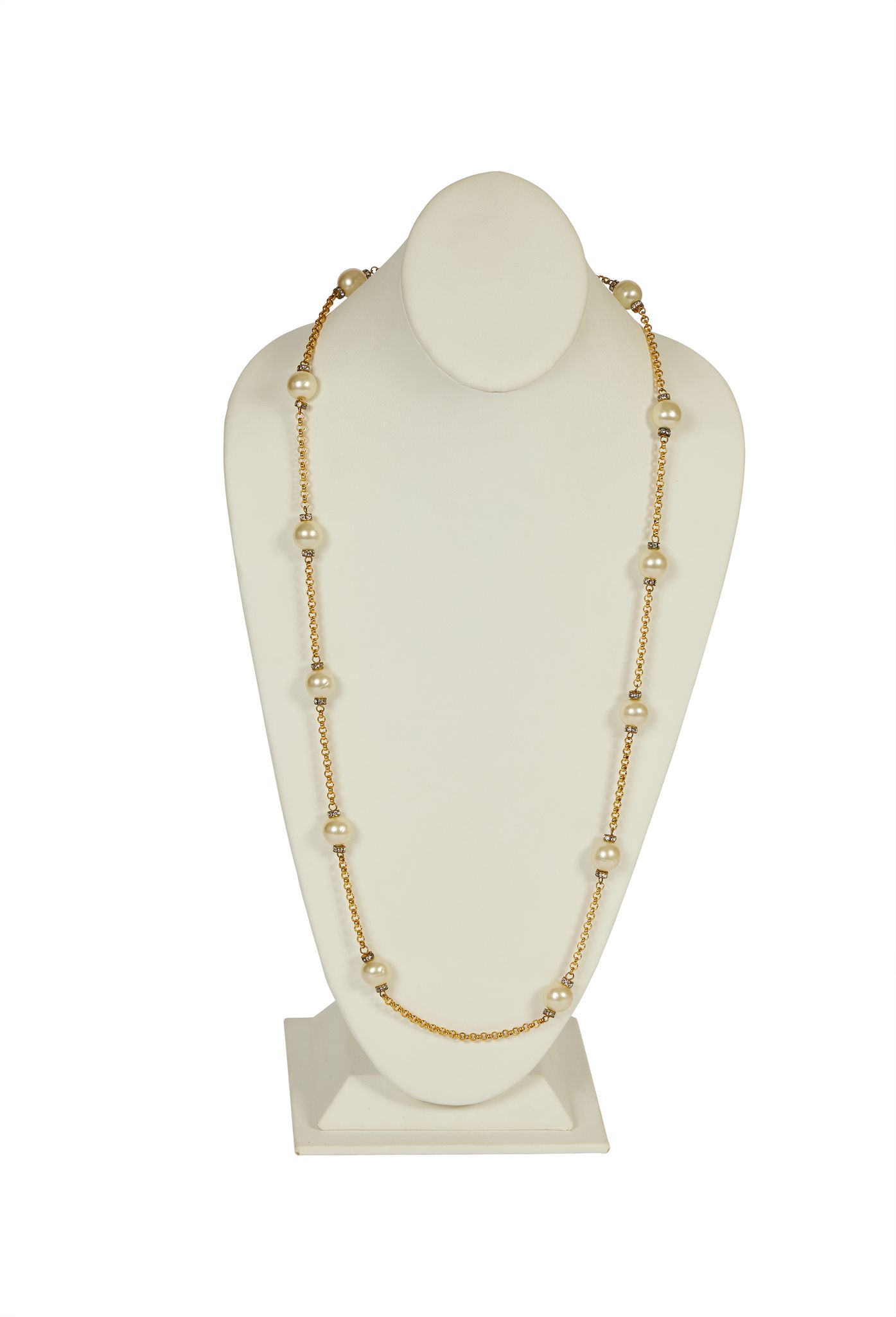 Chanel Pearl & Crystal Sautoir Necklace~P77612792