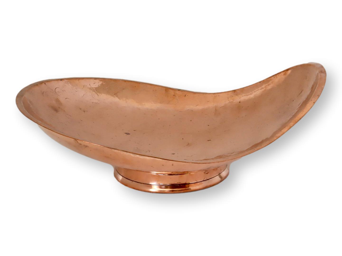 Antique Handcrafted Copper Leaf Bowl~P77681915