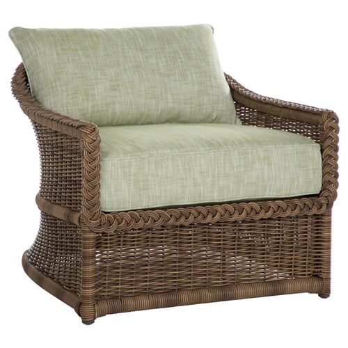 Emilia Lounge Chair, Linen Pistachio~P77634138
