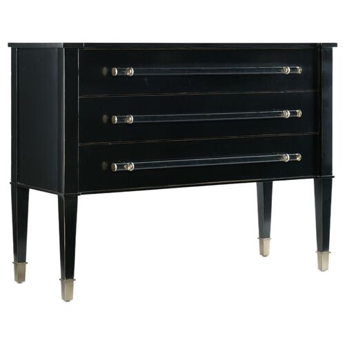 Melange Rowan 3-Drawer Chest, Black