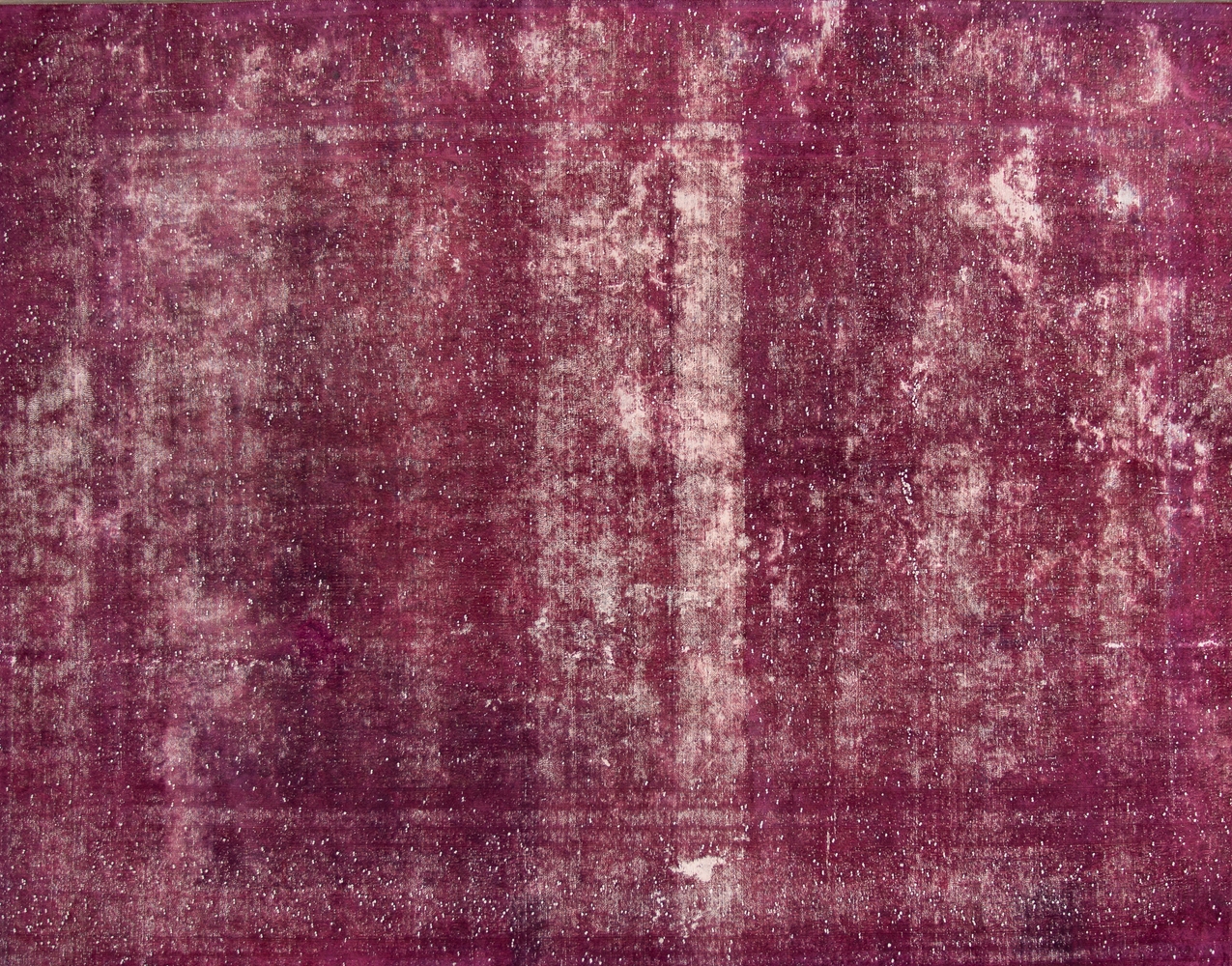 Pink Vintage Abstract Wool Rug~P77652475