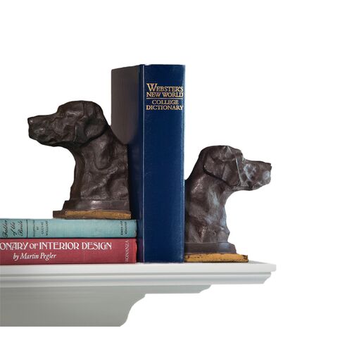 Barry Lab Bookends, Bronze~P77650285