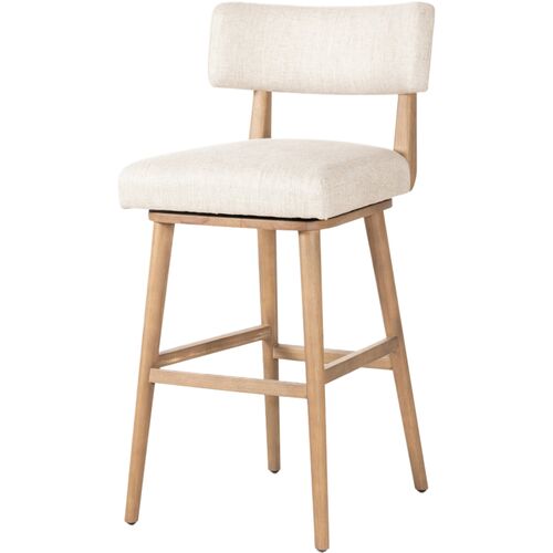 Theodora Linen Swivel Bar Stool