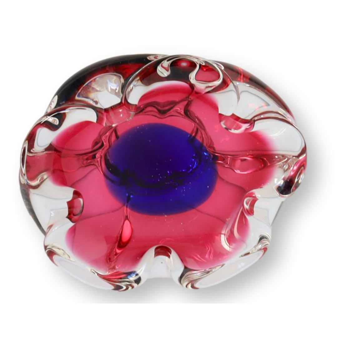Midcenutry Murno Glass Flower Bowl~P77689752