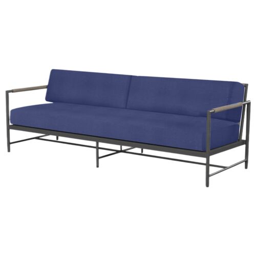 Eleandra Outdoor Aluminum/Rope 2-Seat Sofa
