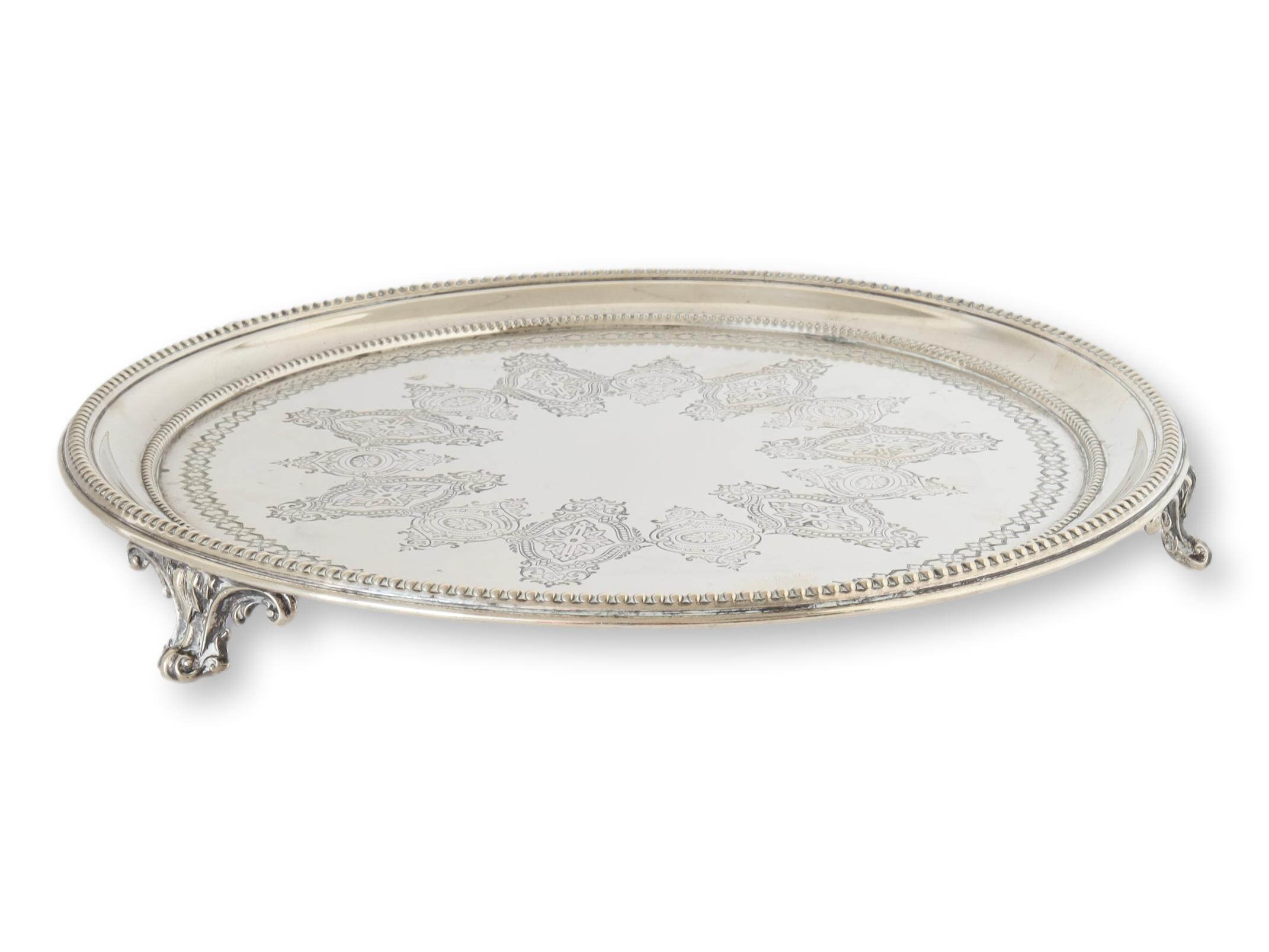 English Silver-Plate Serving Tray~P77405778