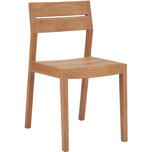 EX 1 Outdoor Teak Side Chair, Natural~P77647178