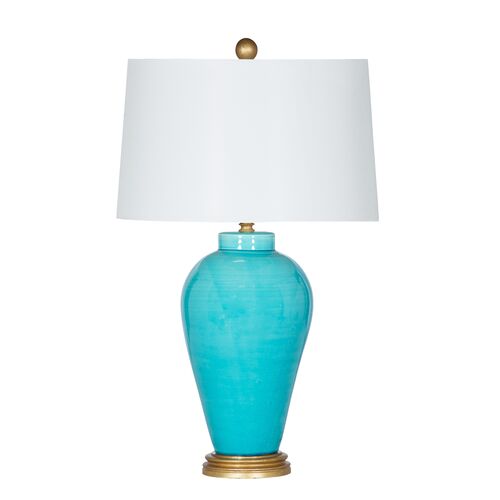 Hamptons Table Lamp, Aqua~P77414269