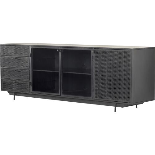James Media Console, Perforated Black~P111117807