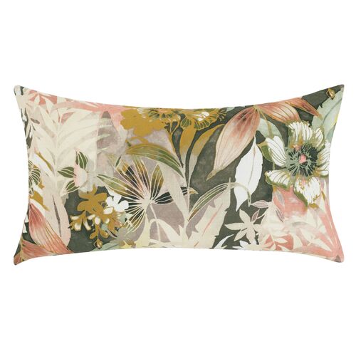 Meadow Floral Lumbar Pillow, Pink/Multi