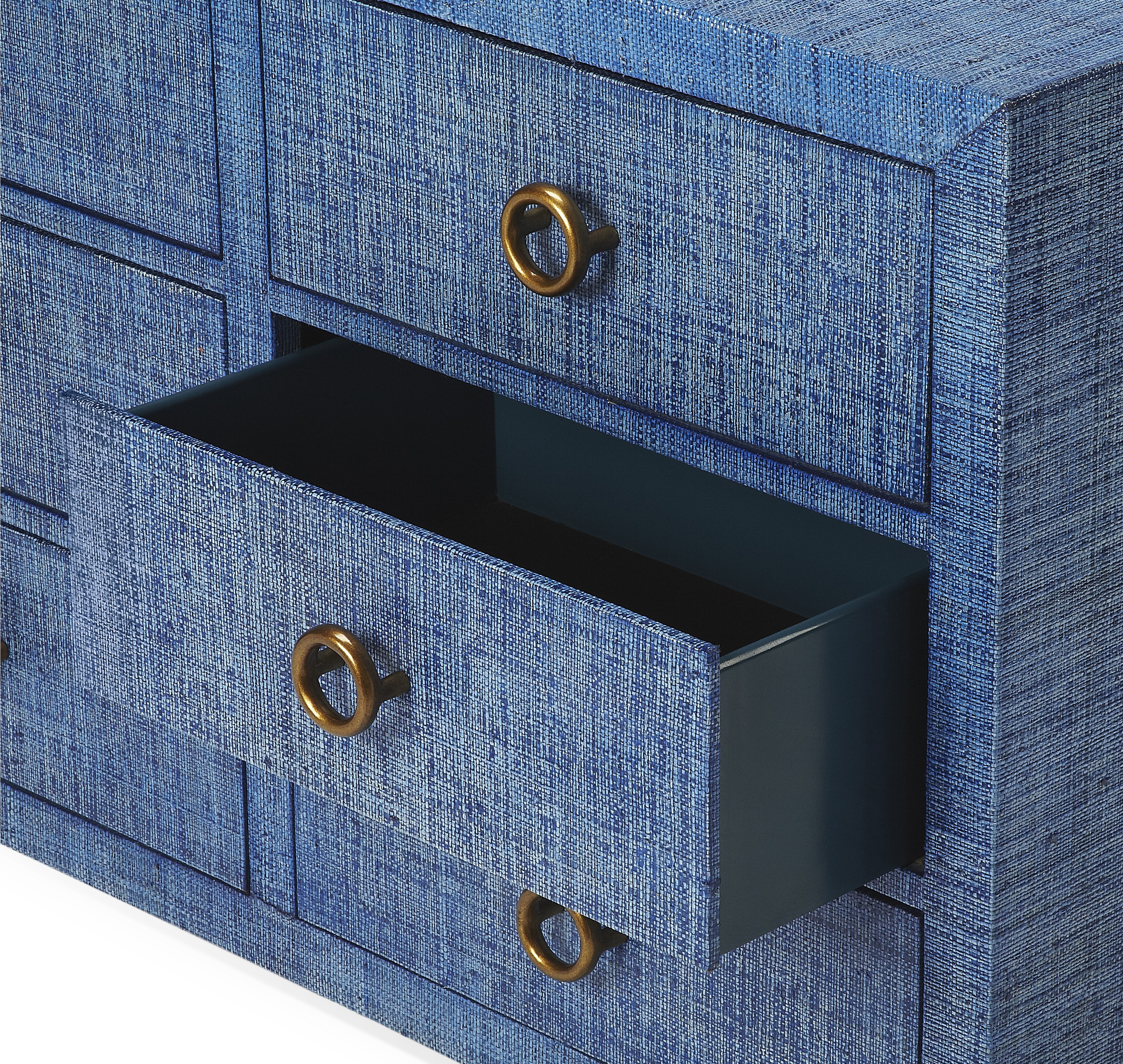 indigo blue dresser Hand-carved Lombok 3 Drawers Dresser Table Indigo – Lakecity Handicrafts main image 0