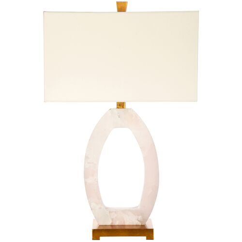 Paige Quartz Table Lamp, Light Pink