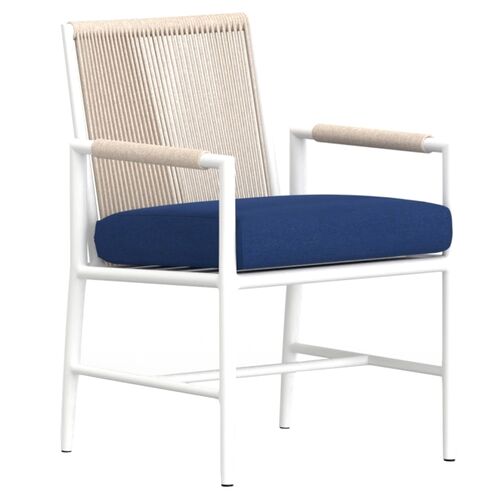 Riyana Outdoor Aluminum/Rope Dining Chair