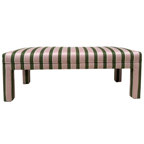 Brittany 48" Upholstered Bench, Epworth Stripe Brittany 48" Upholstered Bench, Epworth Stripe