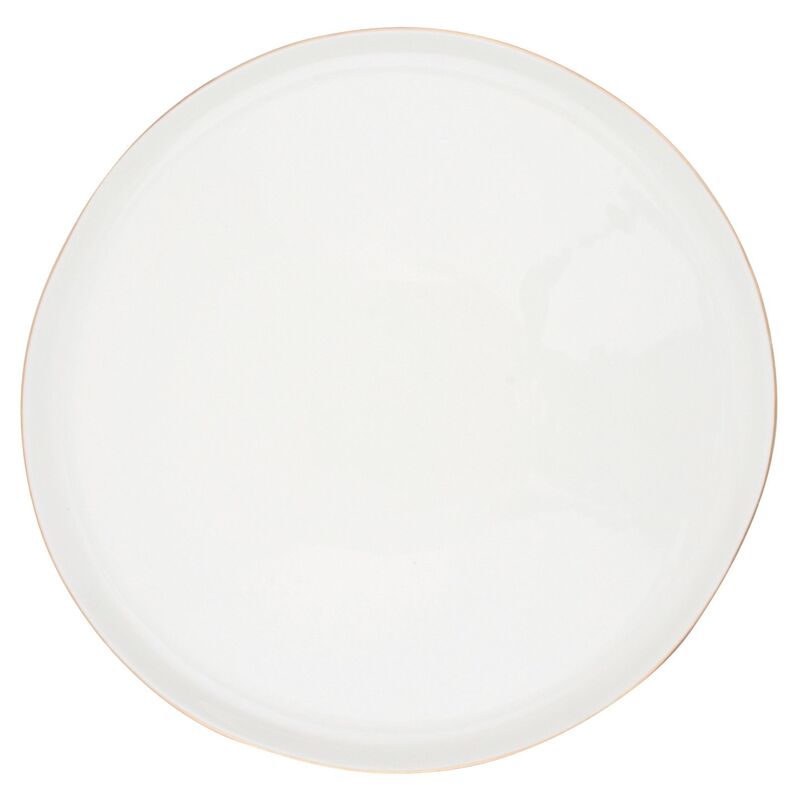 Canvas - S/4 Abbesses Dinner Plates, White/Gold | One Kings Lane