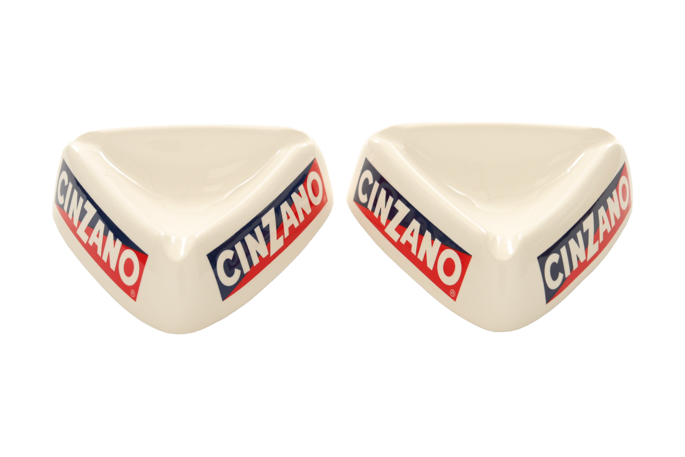 Cinzano Ceramic Ashtrays - a Pair~P77665386