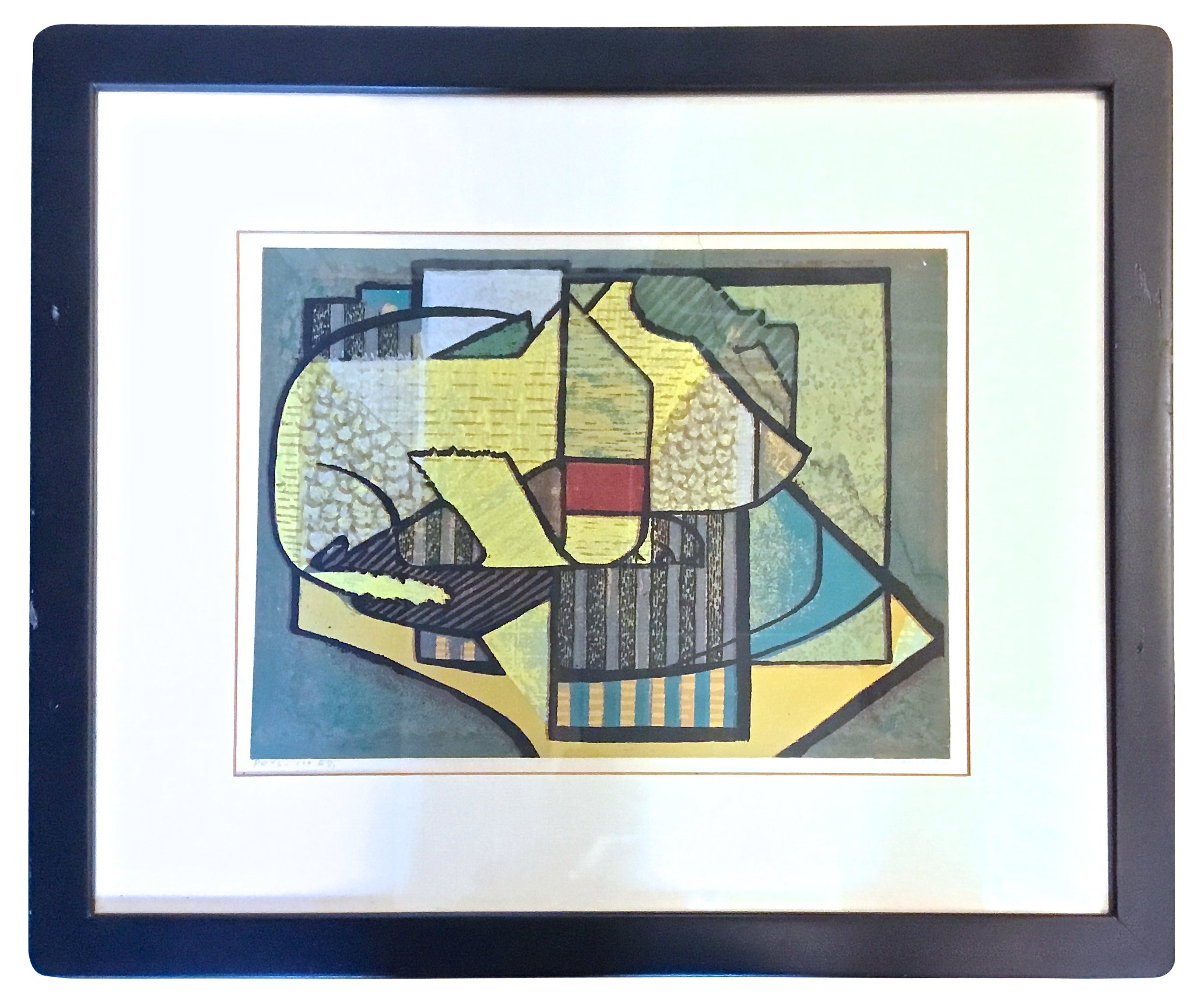 Midcentury Abstract Lithograph~P77523897