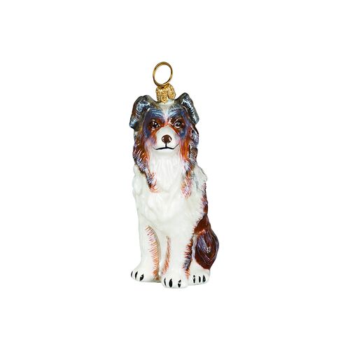 Australian Shepherd Ornament, White/Brown~P77493003