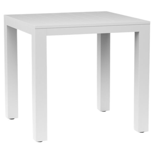 Harlyn Outdoor Aluminum 40" Square Pub Table, Frost